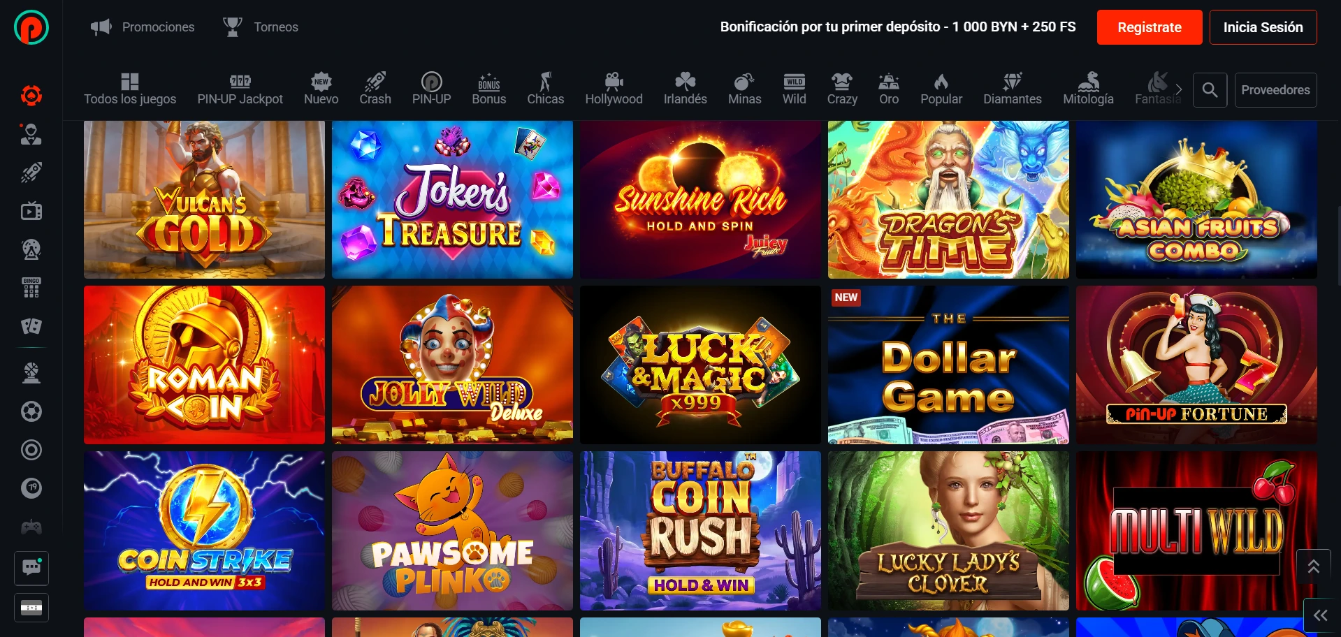 pinup casino games honduras